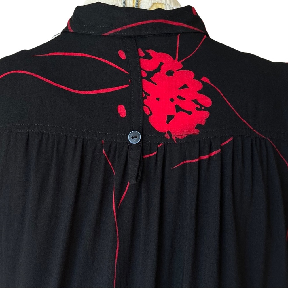 Chez California by Tandy vintage 80s floral shirt dress with drop waist - Picture 6 of 14